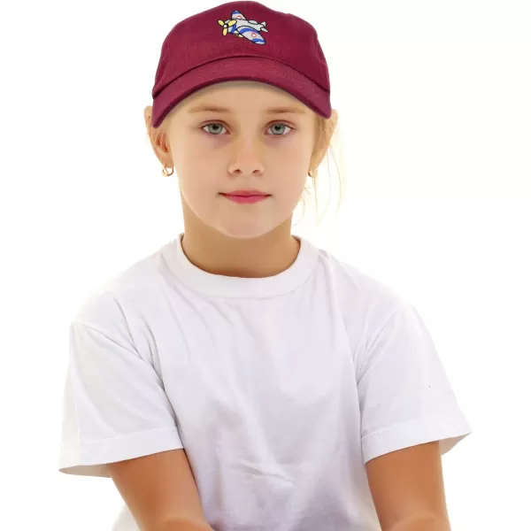 DALIX Airplane Kids Hat Baseball Cap Aviation Girls Boys