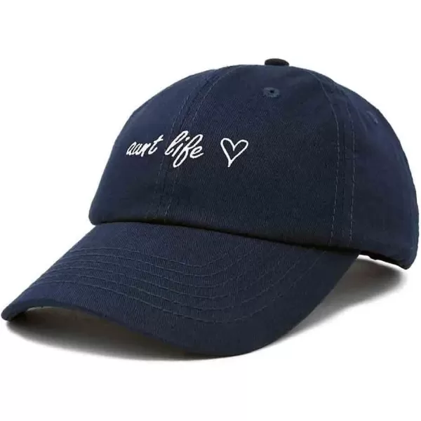 DALIX Aunt Life Embroidered Dad Hat Cotton Baseball Cap Womens