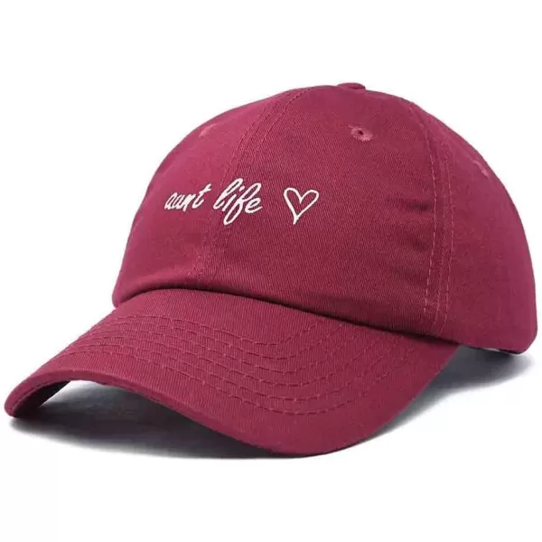 DALIX Aunt Life Embroidered Dad Hat Cotton Baseball Cap Womens