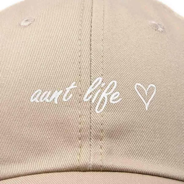 DALIX Aunt Life Embroidered Dad Hat Cotton Baseball Cap Womens