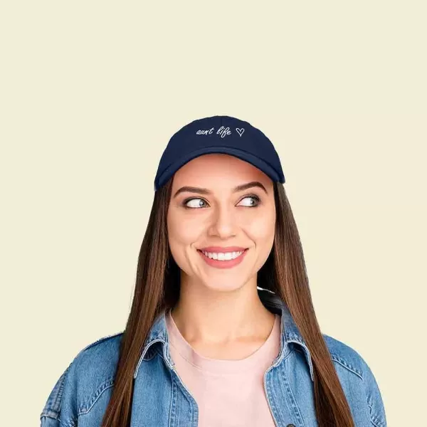 DALIX Aunt Life Embroidered Dad Hat Cotton Baseball Cap Womens
