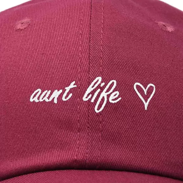 DALIX Aunt Life Embroidered Dad Hat Cotton Baseball Cap Womens
