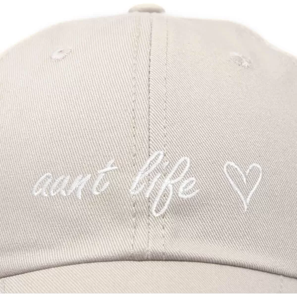 DALIX Aunt Life Embroidered Dad Hat Cotton Baseball Cap Womens