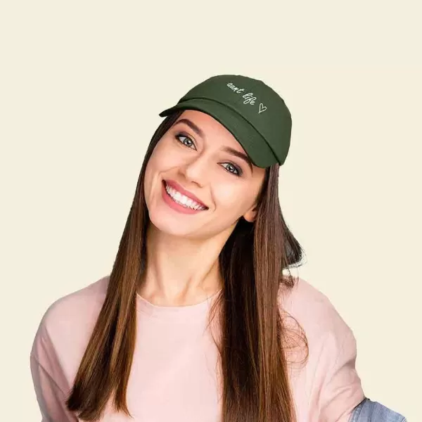 DALIX Aunt Life Embroidered Dad Hat Cotton Baseball Cap Womens