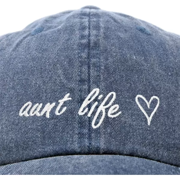 DALIX Aunt Life Embroidered Dad Hat Cotton Baseball Cap Womens