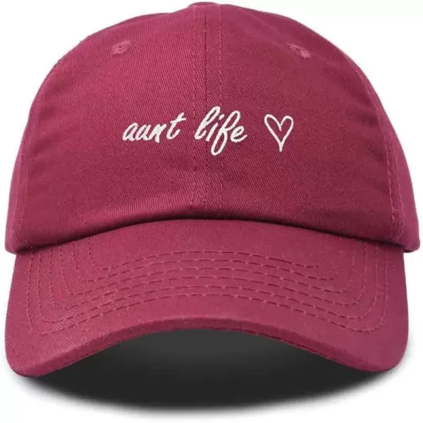 DALIX Aunt Life Embroidered Dad Hat Cotton Baseball Cap Womens