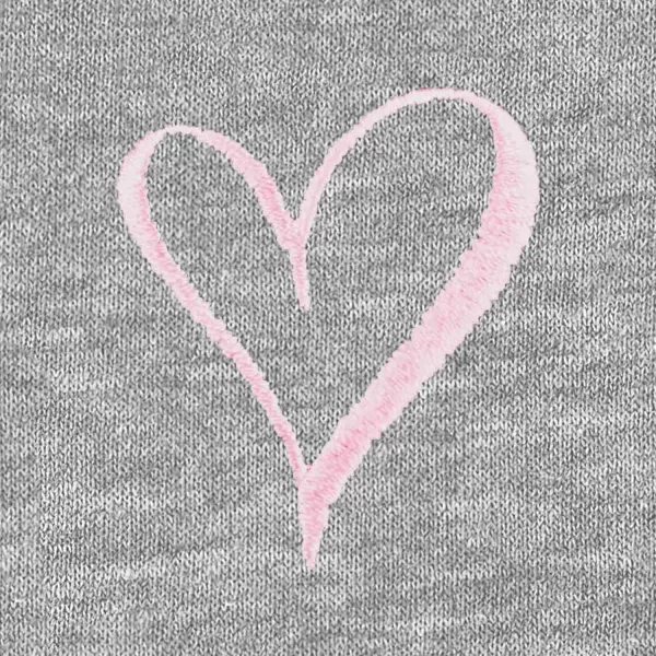 DALIX Heart Embroidered Fleece Relaxed Boxy Fit Long Sleeve Crewneck Sweatshirt Womens
