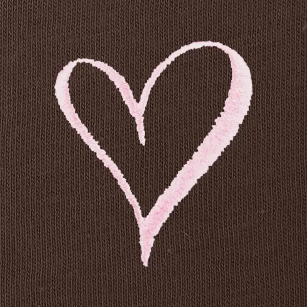 DALIX Heart Embroidered Fleece Relaxed Boxy Fit Long Sleeve Crewneck Sweatshirt Womens