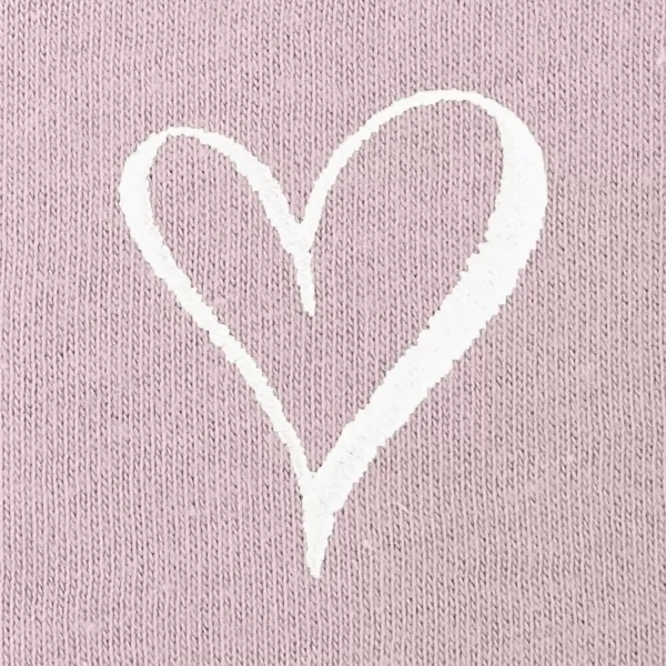 DALIX Heart Embroidered Fleece Relaxed Boxy Fit Long Sleeve Crewneck Sweatshirt Womens