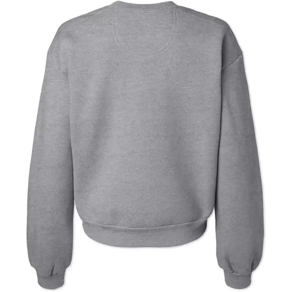 DALIX Heartly Ghost Embroidered Fleece Relaxed Boxy Fit Long Sleeve Crewneck Sweatshirt Womens