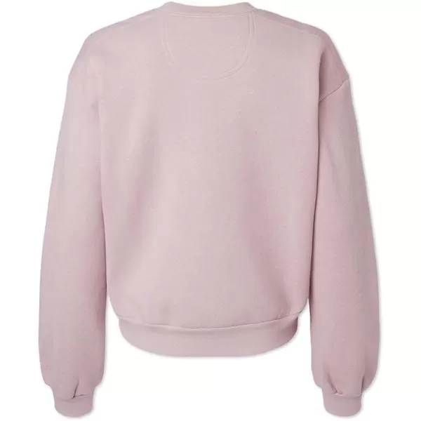 DALIX Heartly Ghost Embroidered Fleece Relaxed Boxy Fit Long Sleeve Crewneck Sweatshirt Womens
