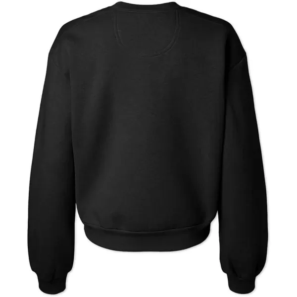 DALIX Heartly Ghost Embroidered Fleece Relaxed Boxy Fit Long Sleeve Crewneck Sweatshirt Womens