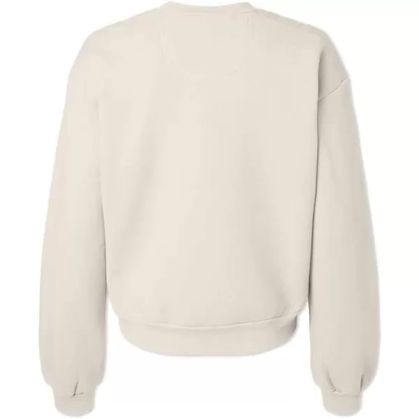 DALIX Snap Heart Embroidered Fleece Relaxed Boxy Fit Long Sleeve Crewneck Sweatshirt Womens