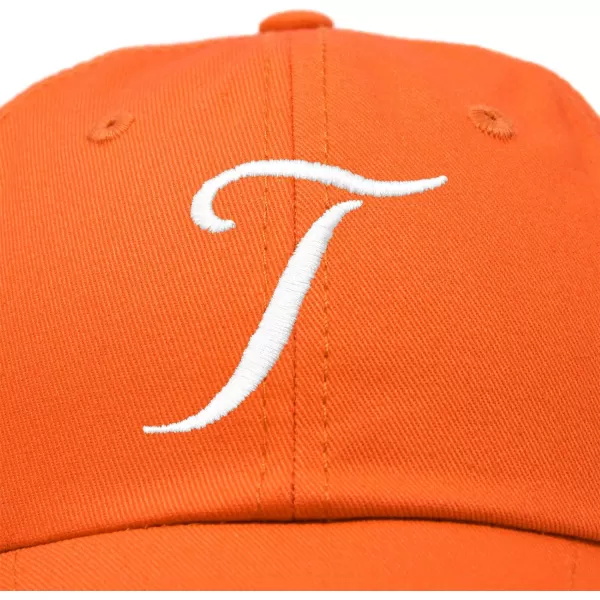 DALIX Initial Hat Letter T Womens Baseball Cap Monogram Cursive Embroider