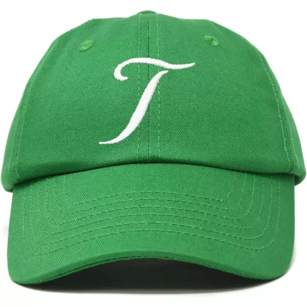 DALIX Initial Hat Letter T Womens Baseball Cap Monogram Cursive Embroider