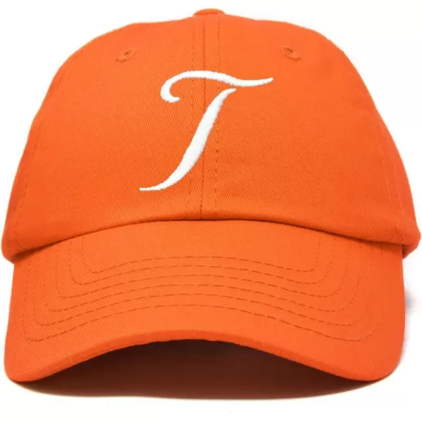 DALIX Initial Hat Letter T Womens Baseball Cap Monogram Cursive Embroider