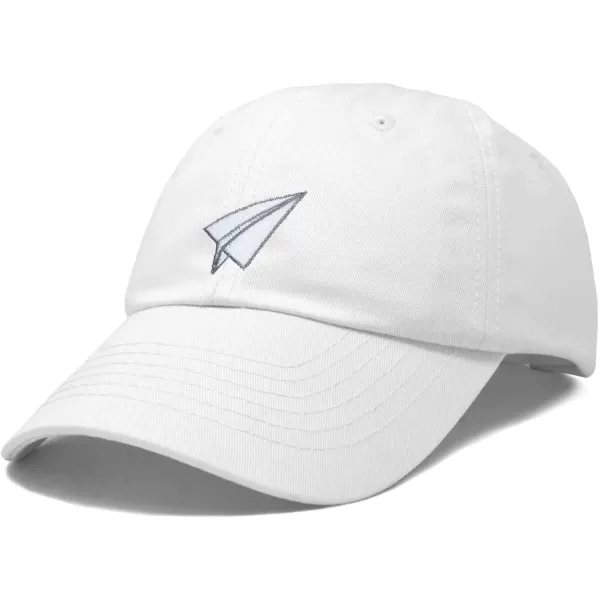 DALIX Paper Plane Hat Embroidered Mens Womens Baseball Cap