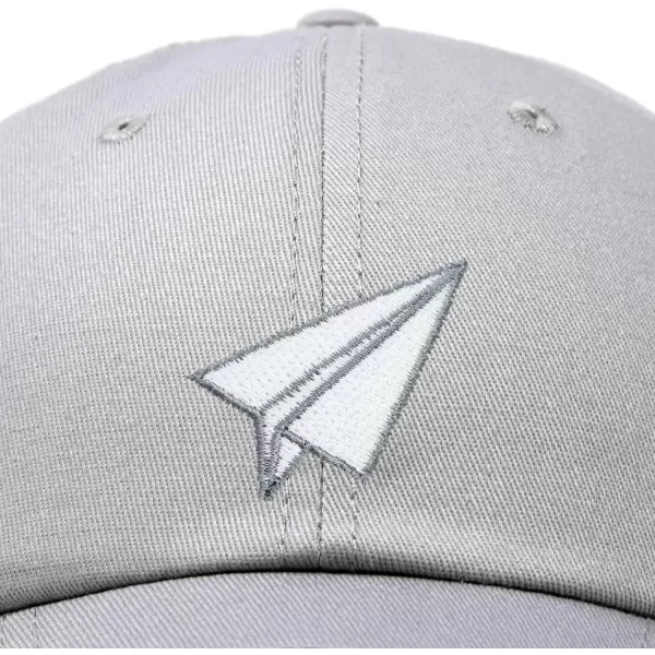 DALIX Paper Plane Hat Embroidered Mens Womens Baseball Cap
