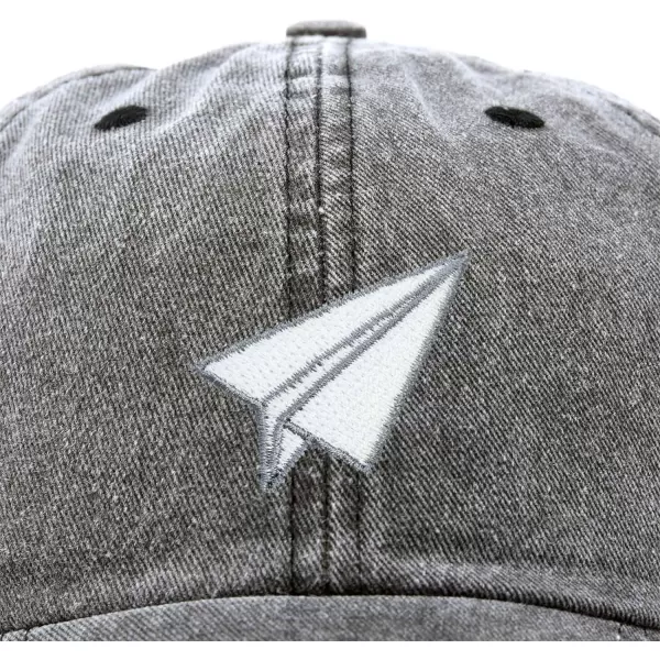 DALIX Paper Plane Hat Embroidered Mens Womens Baseball Cap