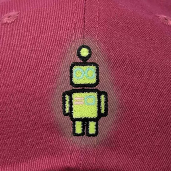 DALIX Robot Embroidered Glow in The Dark Hat Dad Hat Cotton Baseball Cap