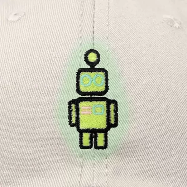 DALIX Robot Embroidered Glow in The Dark Hat Dad Hat Cotton Baseball Cap