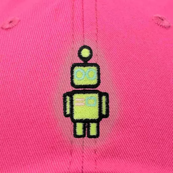 DALIX Robot Embroidered Glow in The Dark Hat Dad Hat Cotton Baseball Cap