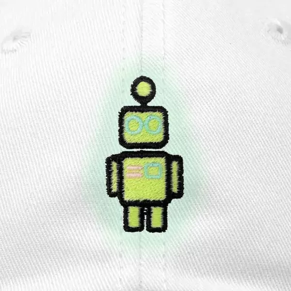 DALIX Robot Embroidered Glow in The Dark Hat Dad Hat Cotton Baseball Cap