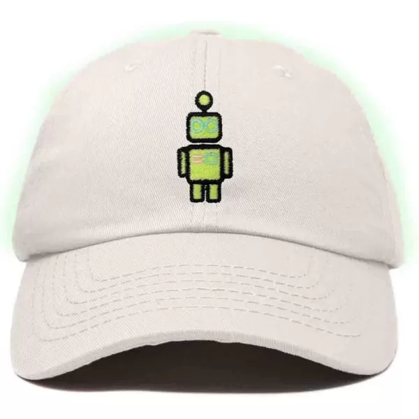 DALIX Robot Embroidered Glow in The Dark Hat Dad Hat Cotton Baseball Cap