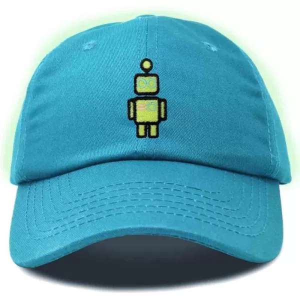 DALIX Robot Embroidered Glow in The Dark Hat Dad Hat Cotton Baseball Cap