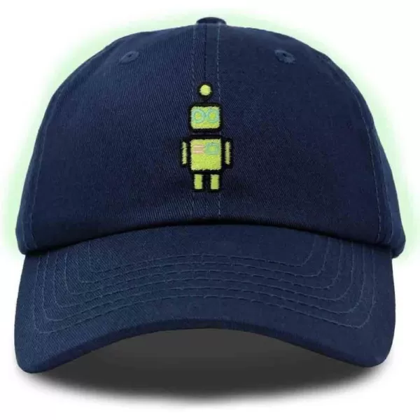 DALIX Robot Embroidered Glow in The Dark Hat Dad Hat Cotton Baseball Cap