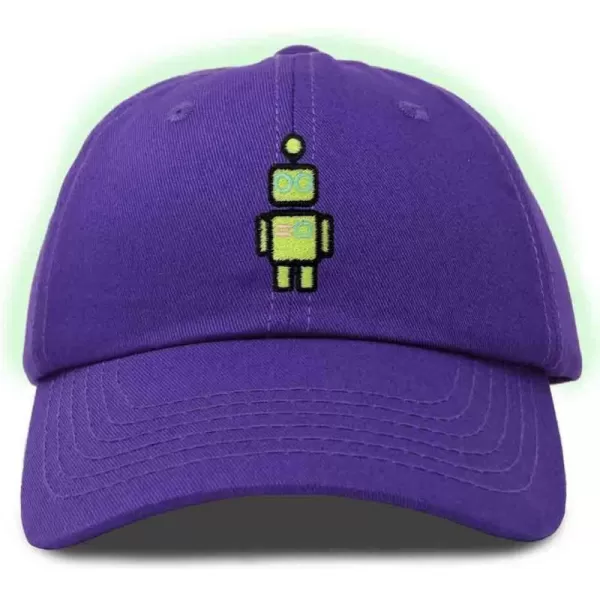 DALIX Robot Embroidered Glow in The Dark Hat Dad Hat Cotton Baseball Cap