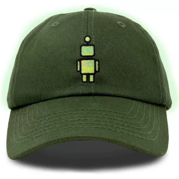 DALIX Robot Embroidered Glow in The Dark Hat Dad Hat Cotton Baseball Cap