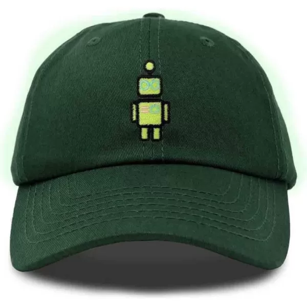 DALIX Robot Embroidered Glow in The Dark Hat Dad Hat Cotton Baseball Cap