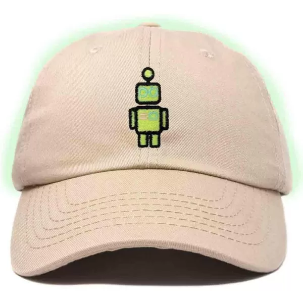 DALIX Robot Embroidered Glow in The Dark Hat Dad Hat Cotton Baseball Cap
