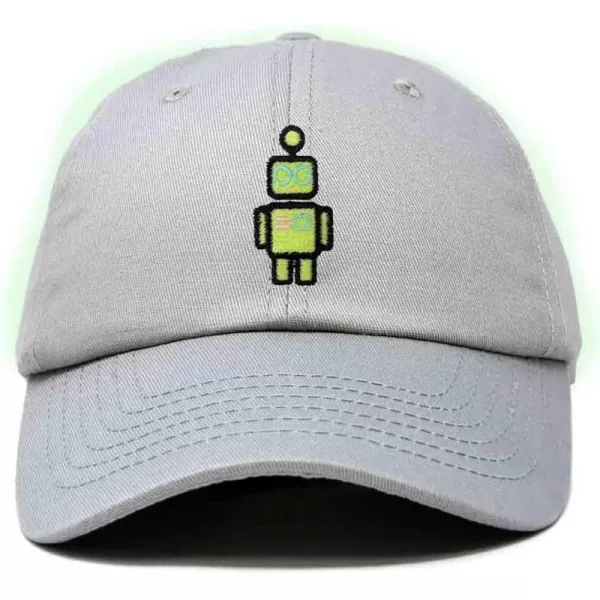 DALIX Robot Embroidered Glow in The Dark Hat Dad Hat Cotton Baseball Cap