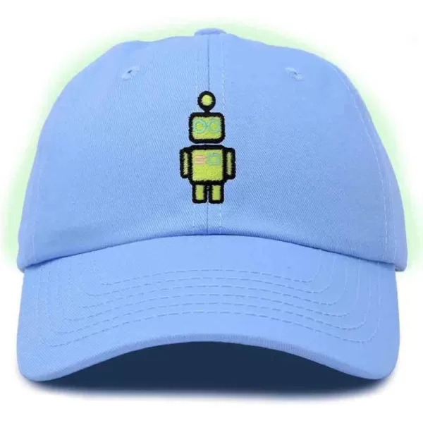 DALIX Robot Embroidered Glow in The Dark Hat Dad Hat Cotton Baseball Cap