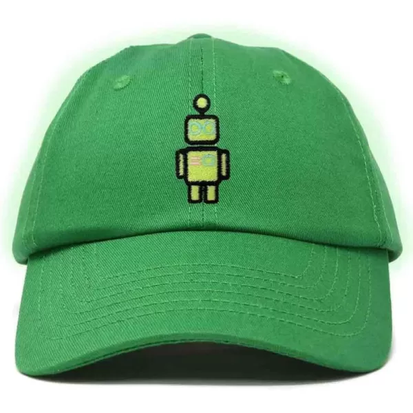 DALIX Robot Embroidered Glow in The Dark Hat Dad Hat Cotton Baseball Cap