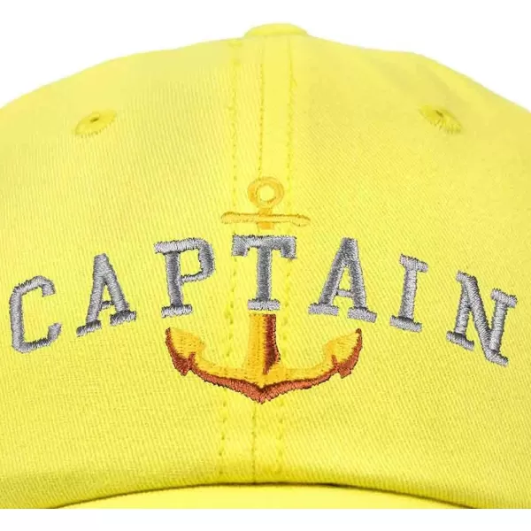 DALIX Captain Embroidered Dad Cap Cotton Baseball Hat Men