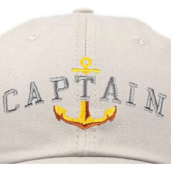 DALIX Captain Embroidered Dad Cap Cotton Baseball Hat Men