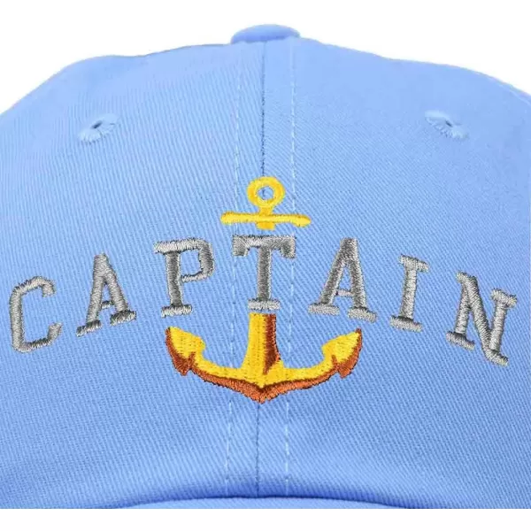 DALIX Captain Embroidered Dad Cap Cotton Baseball Hat Men
