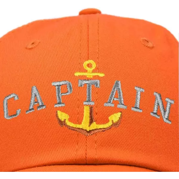 DALIX Captain Embroidered Dad Cap Cotton Baseball Hat Men