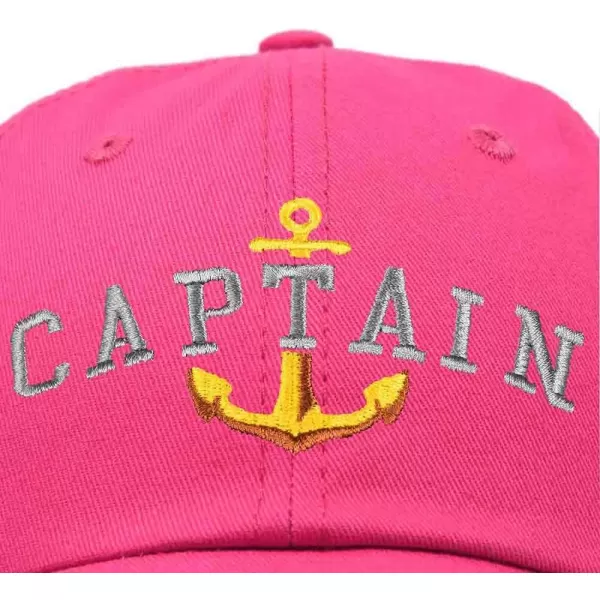 DALIX Captain Embroidered Dad Cap Cotton Baseball Hat Men