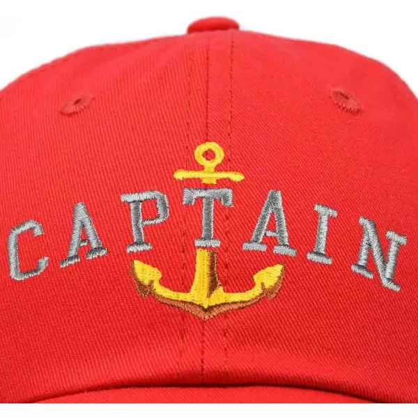 DALIX Captain Embroidered Dad Cap Cotton Baseball Hat Men