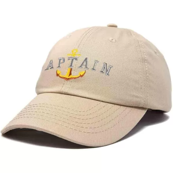 DALIX Captain Embroidered Dad Cap Cotton Baseball Hat Men