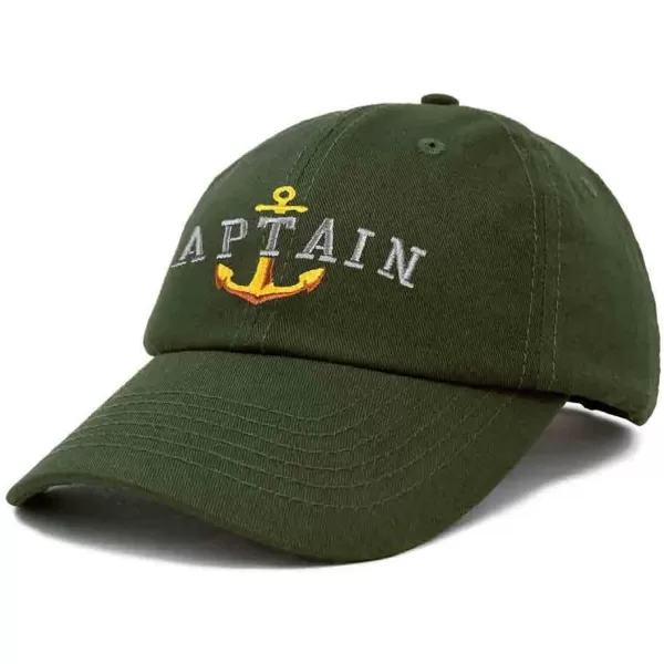 DALIX Captain Embroidered Dad Cap Cotton Baseball Hat Men