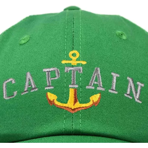 DALIX Captain Embroidered Dad Cap Cotton Baseball Hat Men