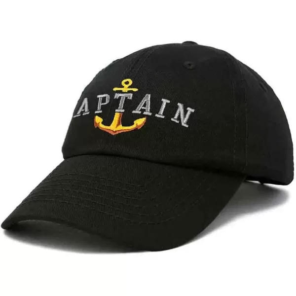 DALIX Captain Embroidered Dad Cap Cotton Baseball Hat Men