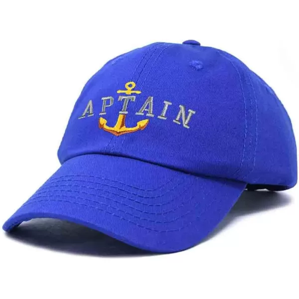 DALIX Captain Embroidered Dad Cap Cotton Baseball Hat Men