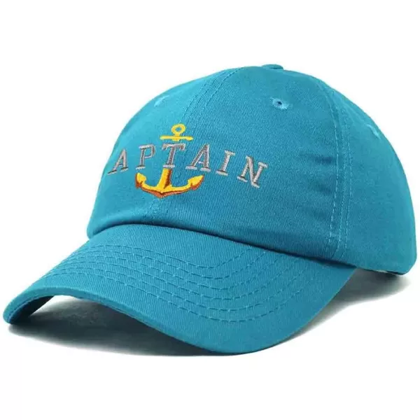 DALIX Captain Embroidered Dad Cap Cotton Baseball Hat Men