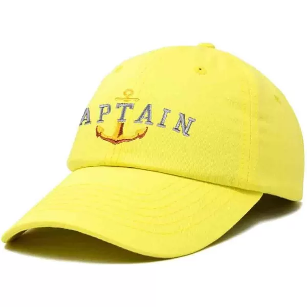 DALIX Captain Embroidered Dad Cap Cotton Baseball Hat Men